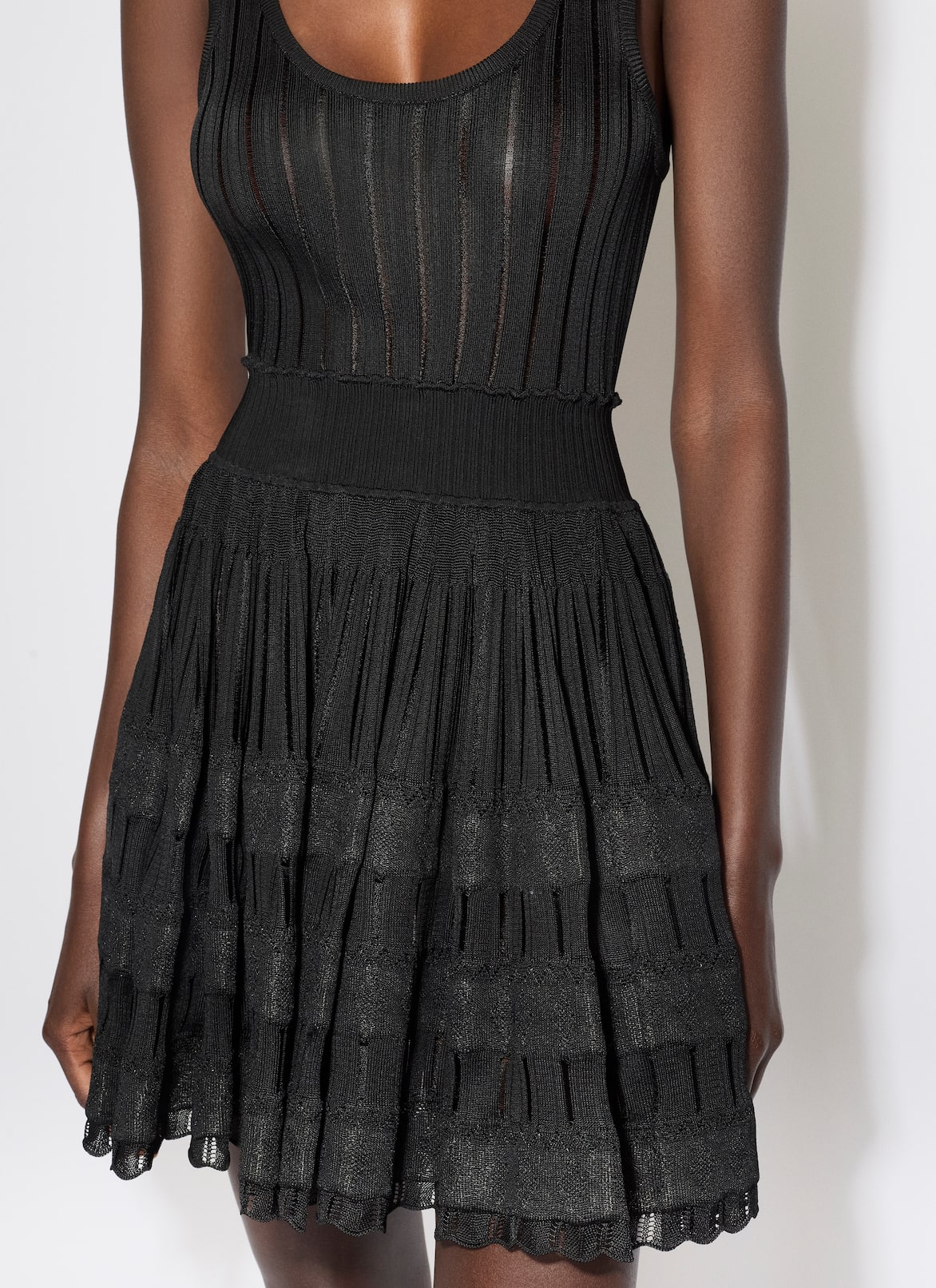 Shiny crinoline dress ALAÏA BLACK SHINY CRINOLINE DRESS